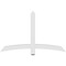 Ekena Millwork Bellingham Architectural Grade PVC Gable Bracket, 60"W x 37 1/2"H x 2"D x 4"F, 15/12 Pitch GBP060X38X0204BEL00 - alternate 2